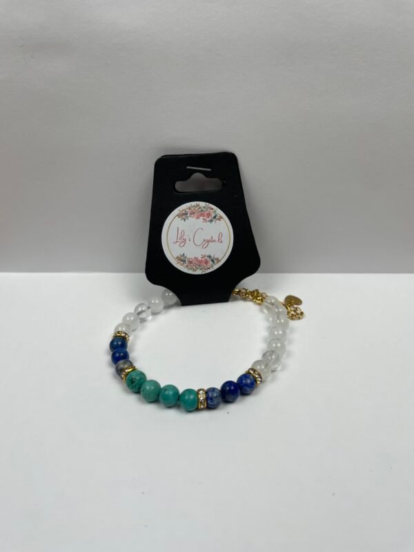Aqua and Blue Crystal Bracelet