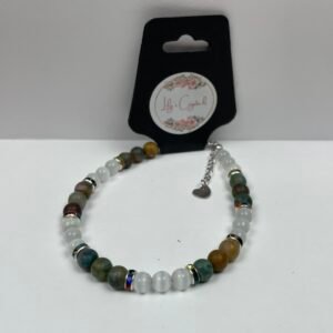White and Green Crystal Bracelet