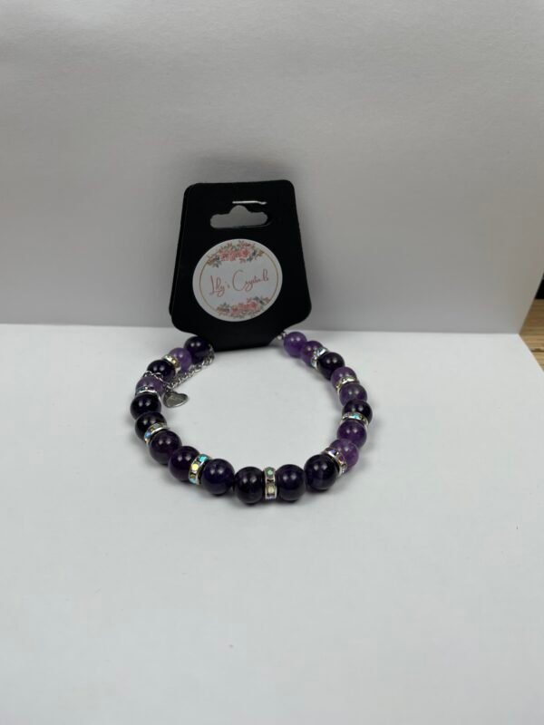 Dark Purple Crystal Bracelet