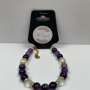 Purple Witch Bracelet with Gold Spacers