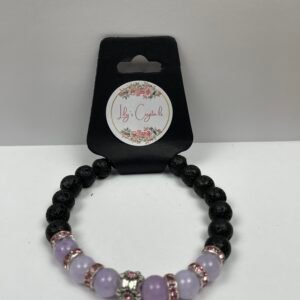 Black and Purple Crystal Bracelet