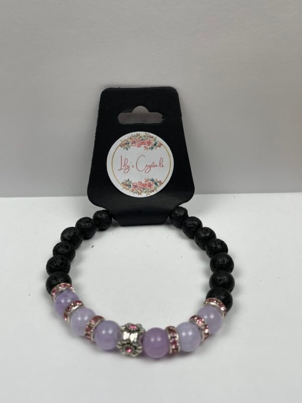 Black and Purple Crystal Bracelet
