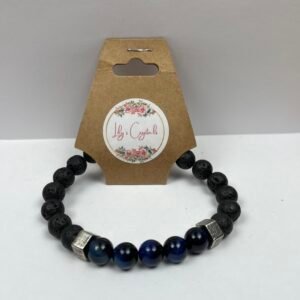 Dark Blue Planet & Black Crystal Bracelet