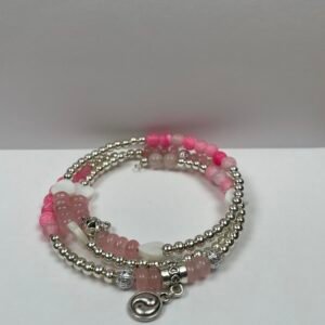 Neon Pink Crystal Bangle