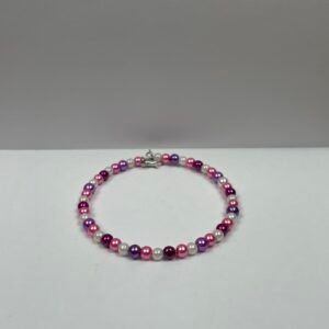 Purple Pink and White Bracelet