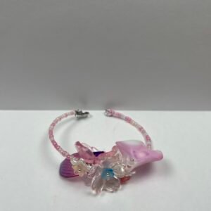 Pink Themed Flower Bracelet
