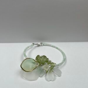 Lime Green Flower Bracelet