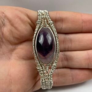 Silver and Purple Crystal Bracelet