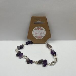 Silver and Purple Crystal Bracelet