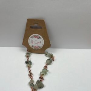 Copper and Moss Rock Crystal Bracelet