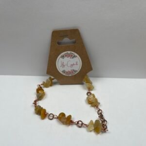 Copper and Orange Rock Crystal Bracelet