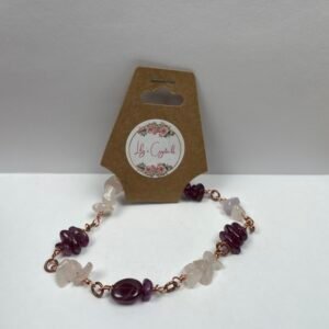 Pink and Purple Rock Crystal Bracelet