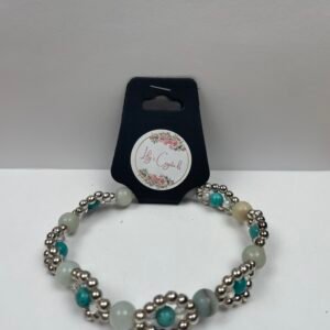 Silver and Blue Crystal Bracelet