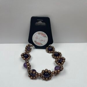Bronze and Purple Crystal Bracelet