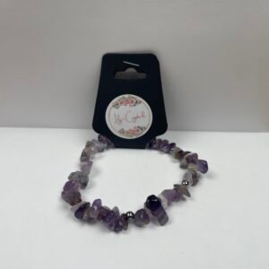 Light Purple Crystal Rock Bracelet