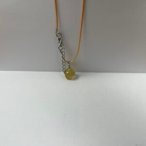 Yellow Mushroom Crystal Necklace