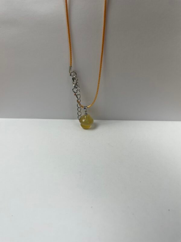 Yellow Mushroom Crystal Necklace