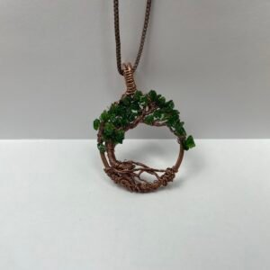 Green Tree Crystal Necklace