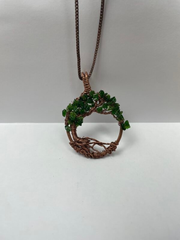 Green Tree Crystal Necklace