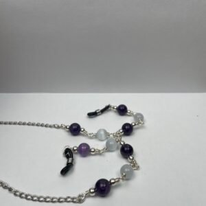 Purple and White Crystal Glasses String