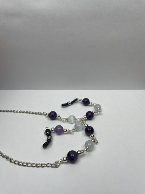 Purple and White Crystal Glasses String