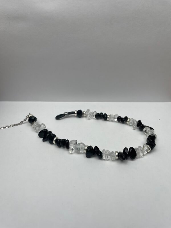Clear and Black Crystal Rock Glasses String